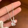 Collana Pendente Portafortuna Stile Cinese con Perla - Elegante Catena per Clavicola da Donna