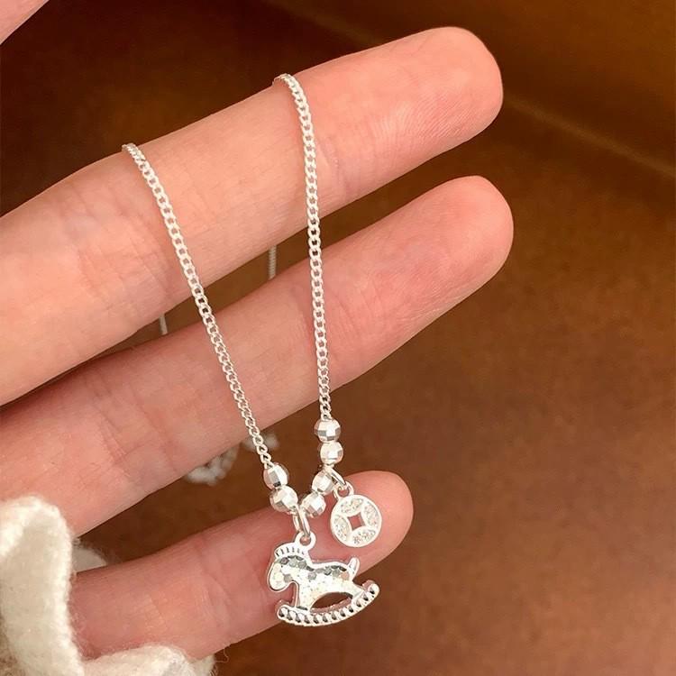 Collana Pendente Portafortuna Stile Cinese con Perla - Elegante Catena per Clavicola da Donna