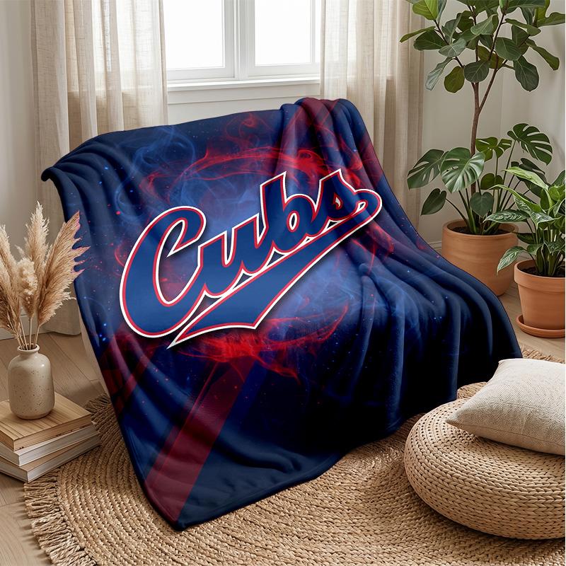 Chicago Cubs Flanell Fleece Decke Gemütlich Warm Überwurfdecke für Sofa Bett Reise Ganzjahresgebrauch