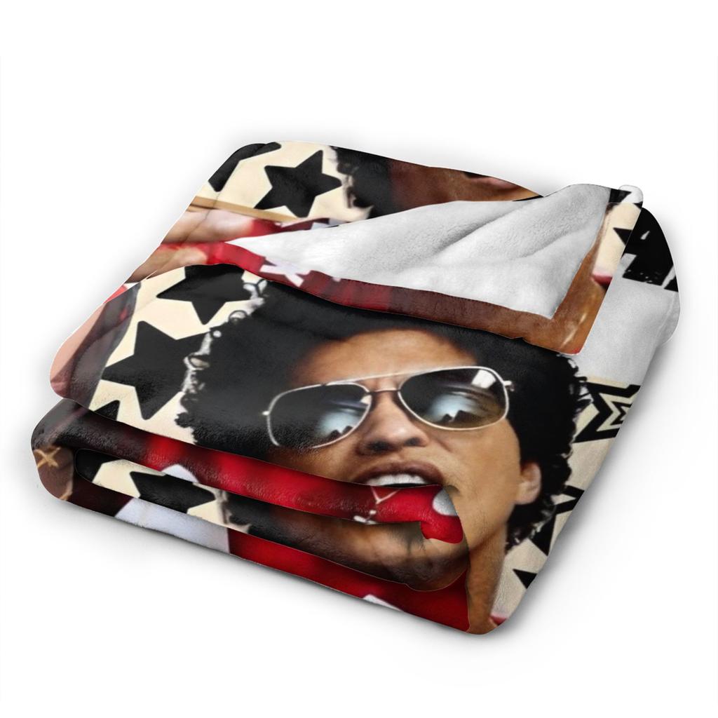 I Love Bruno Mars Wool Blankets Funny Throw Blanket for Home Hotel Sofa 200x150cm Bedspread,