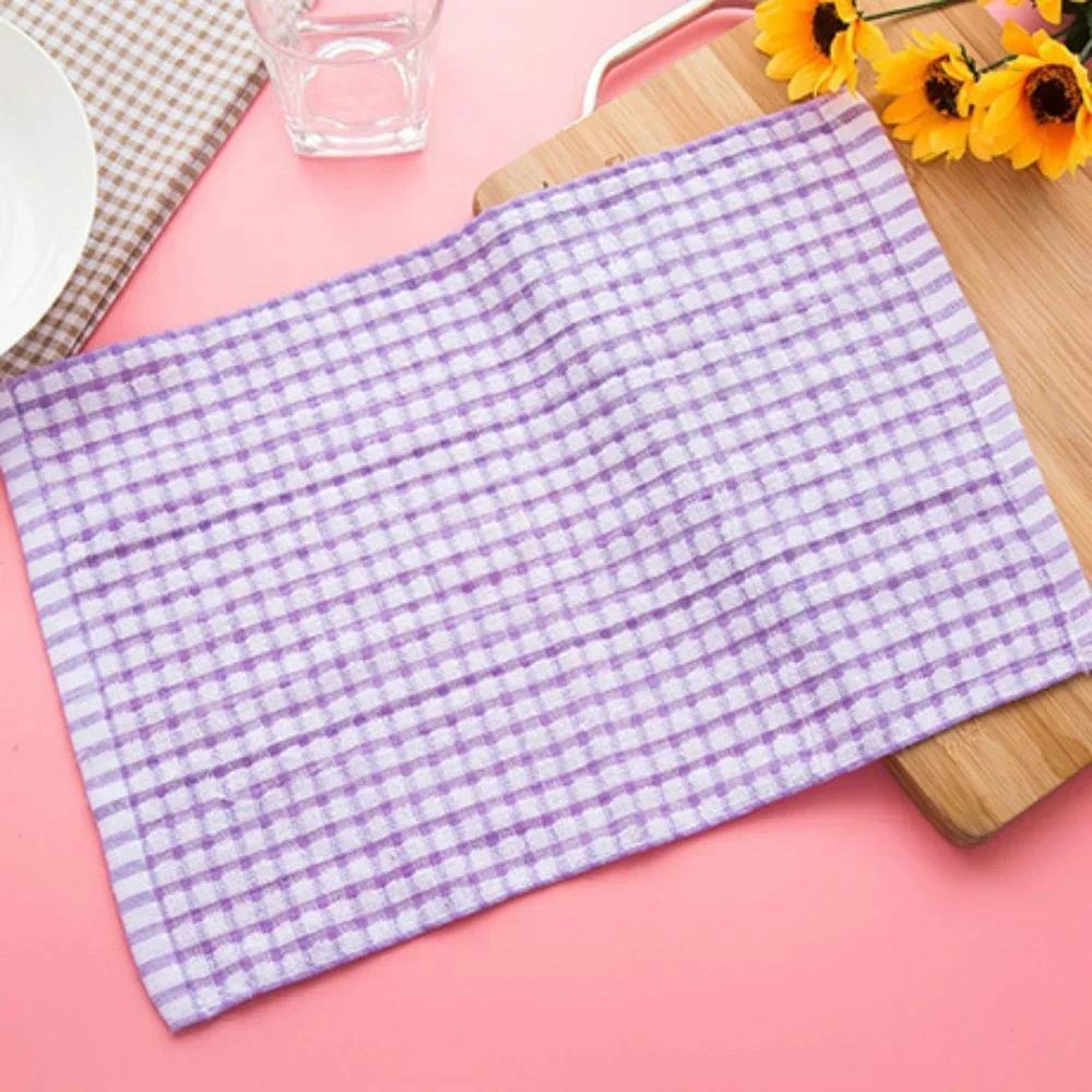 L Size Kitchen Cleaning Cloth Mesh Cotton Hand Towel Cloth Hair Oil Absorbing Towel Random Color Handkerchief Random Color