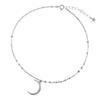 925 Sterling Silver Moon Anklets For Women Adjustable Chain Simple Trendy Anklet Jewelry Gift
