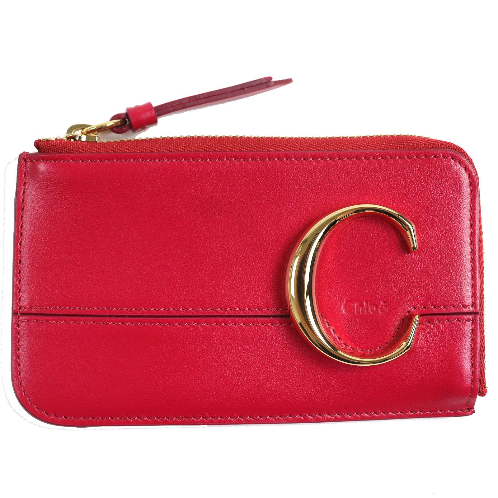 Pristine Chloe Coin case Zipper Small Purse Leather Fragment Case leather Used