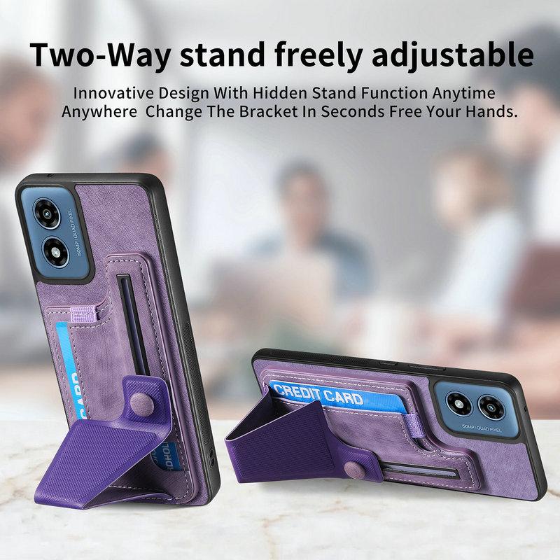 Portacarte in Pelle Capa per Motorola Moto G56 G85 G55 G45 G05 E15 S50 Edge 60 Fusion Edge50 Pro 50 Neo 5G Bumper Cover Posteriore