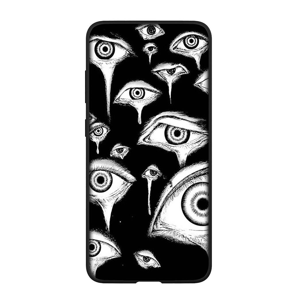 Phone Case for Samsung Galaxy S25 S23 S22 S24 Ultra FE S8 A05 A06 A15 A16 A36 A37 A35 A54 A24 A55 A56 A57 A25 A26 A53 A17 Spooky Scary Face Eyes Cover