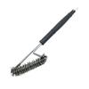Three Head Scraper Stainless Steel Barbecue Brush Steel Wire Brush Barbecue Cleaning Brush Household Barbecue Tools Can Be Reused Ya468