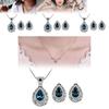 Crystal Earring Necklace Set With Alloy Material For Fashion Jewelry Enthusiasts