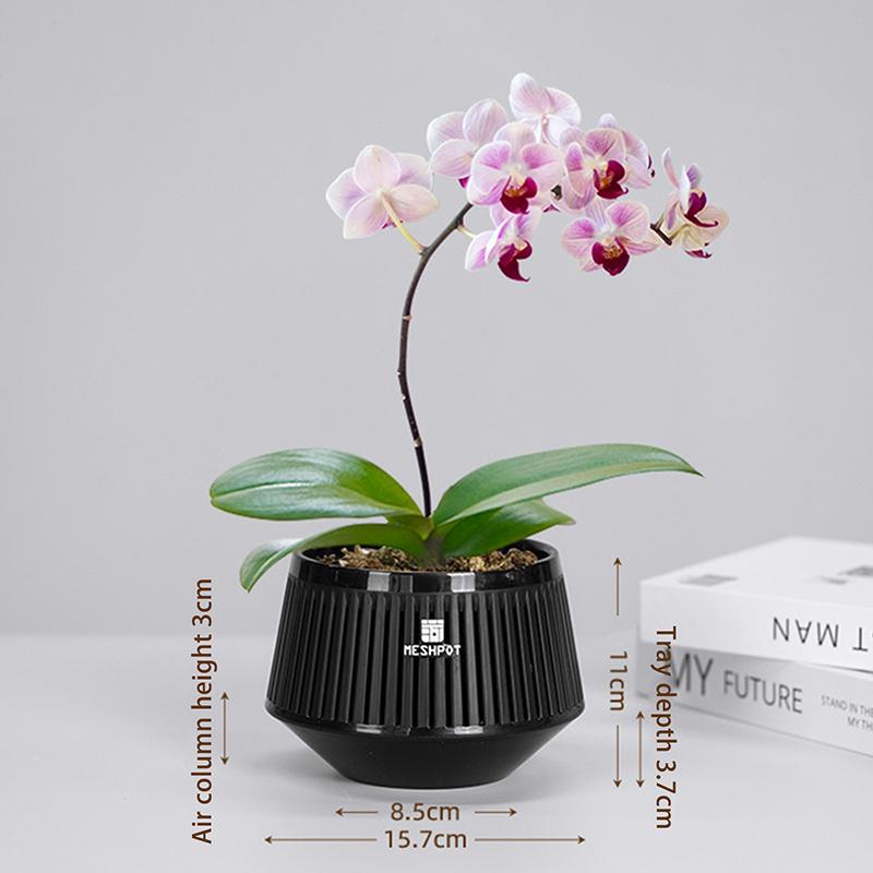 

Meshpot Orchid Pots With Holes Flower Pot For Repotting Plastic Planter Indoor-Outdoor Plants Home Decorative Air Plant Pot чорний