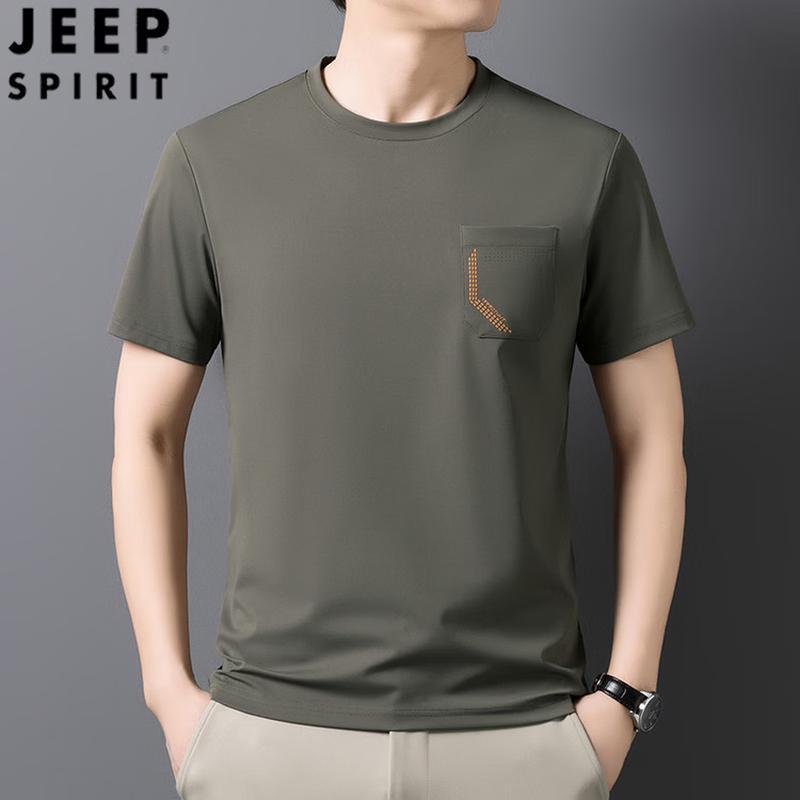 

JEEP SPIRIT Men s Round Neck Short Sleeve T-Shirt 3XL