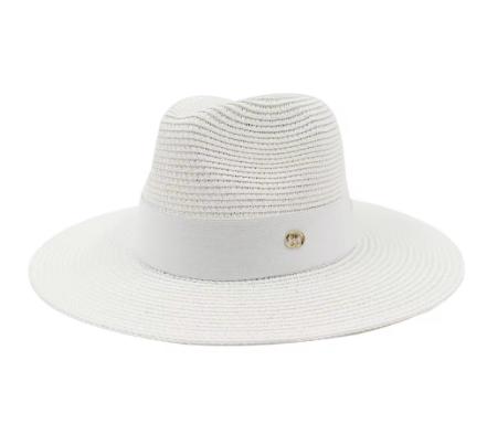 

Casual Retro Women s Summer Hat Unisex Men Ribbon Sun Protection Cap Female Flat Top Wide Brim Hat Sun Hats Straw Hat Beach Hat 56-58cm