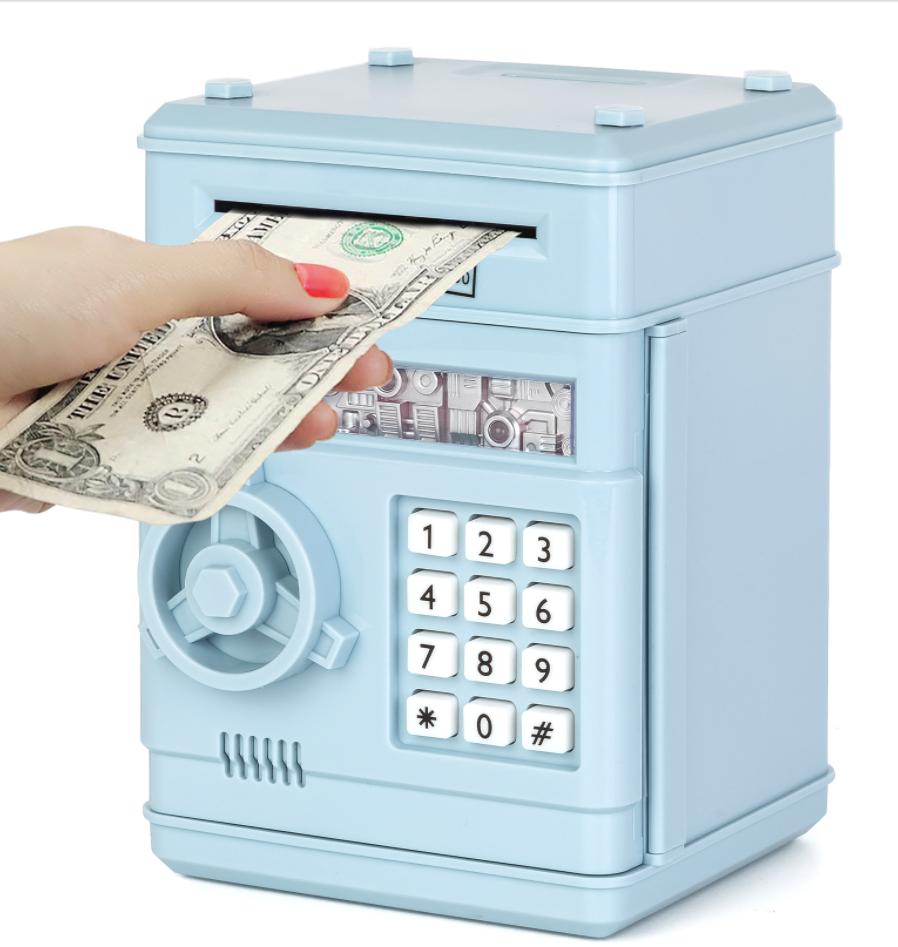 High Quality Plastic Piggy Bank Coin and ATM Money Saving Box with Password Kids Toy and Birthday Gift