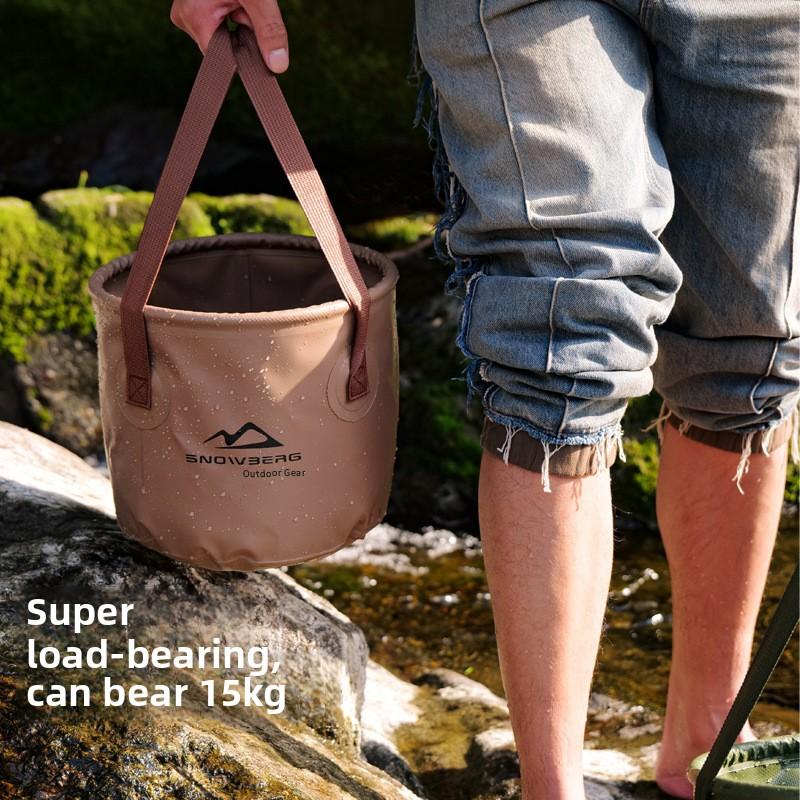 2pcs/set Portable Collapsible Water Bucket for Camping Fishing Picnic - PVC Outdoor Storage Container with Handle Lightweight