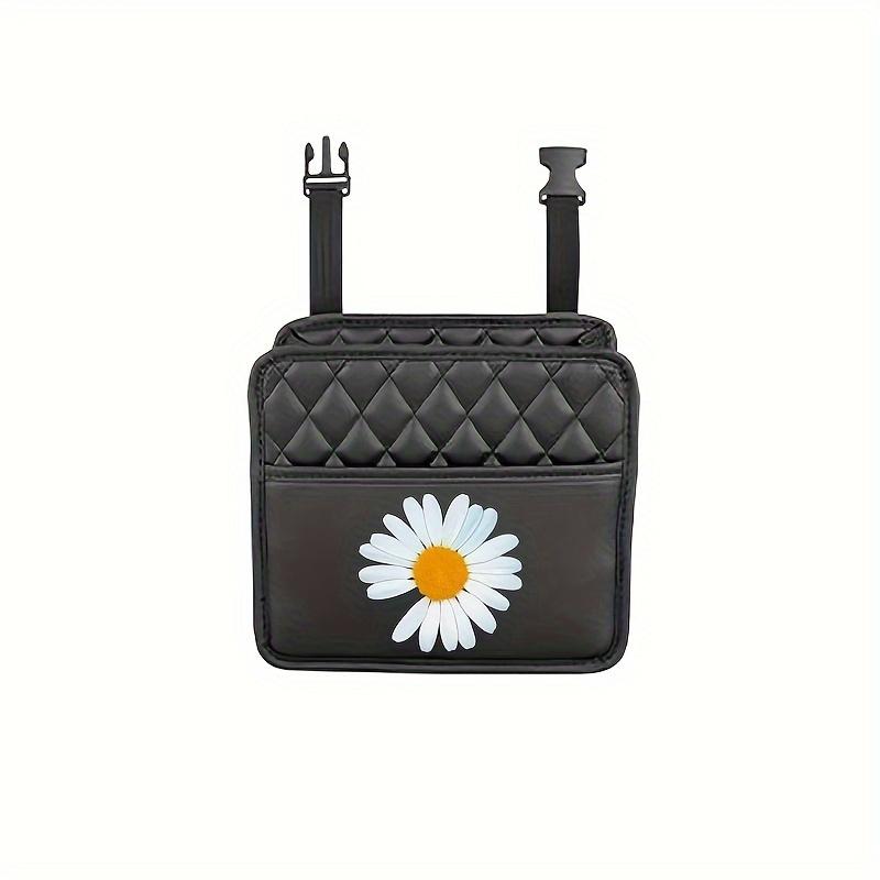 1PC Little Daisy Car Seat Storage Car Garbage Can Waterproof, Durable, Large Capacity