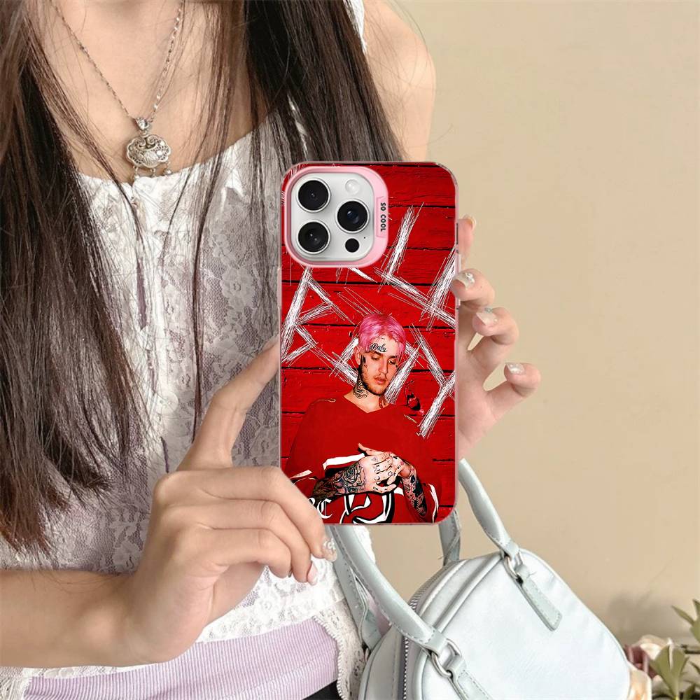 Singer Rapper L-Lil Peep Phone Case For IPhone 16 15 14 13 12 11 Pro Max 17 Plus Colorful Cover