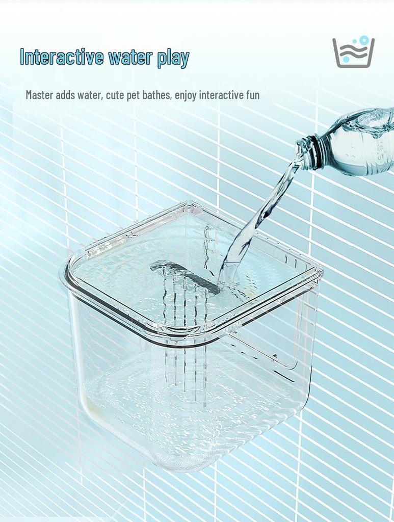 Extra Large Bird Bath Shower for Small Birds: Ideal for Mynah, Cockatiel, Budgerigar