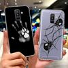 For Samsung Galaxy A6 Plus 2018 Phone Case On Samsung A6+ (2018) A6 A600F A605G Elegant Floral Cat Soft Silicone Clear TPU Cases