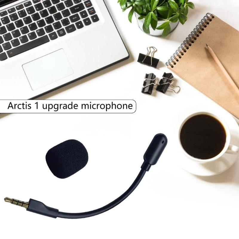 Plugs and Play Replacement Boom Microphone for Arctis1 Headsets Microphone Improve Gaming and Streaming Experience