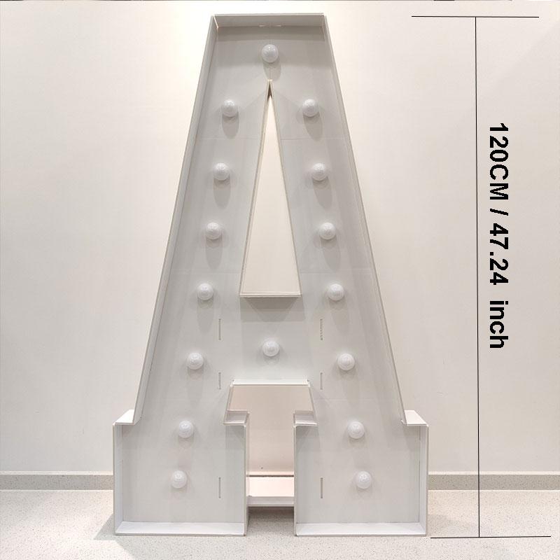 With Warm Lights 1Pc 120cm DIY LED Letter Light 3D KT Board Party Decoration Suitable for Birthday Party,Anniversary DIY Gifts