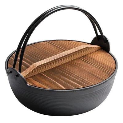 ZISIZ Thickened Non-Stick Stew Pot with Wooden Lid