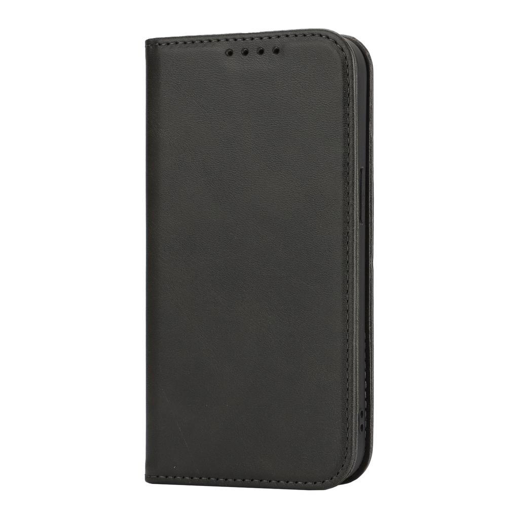For iPhone 16e Case PU Leather Calf Textured Magnetic Closing Smart Phone Cover