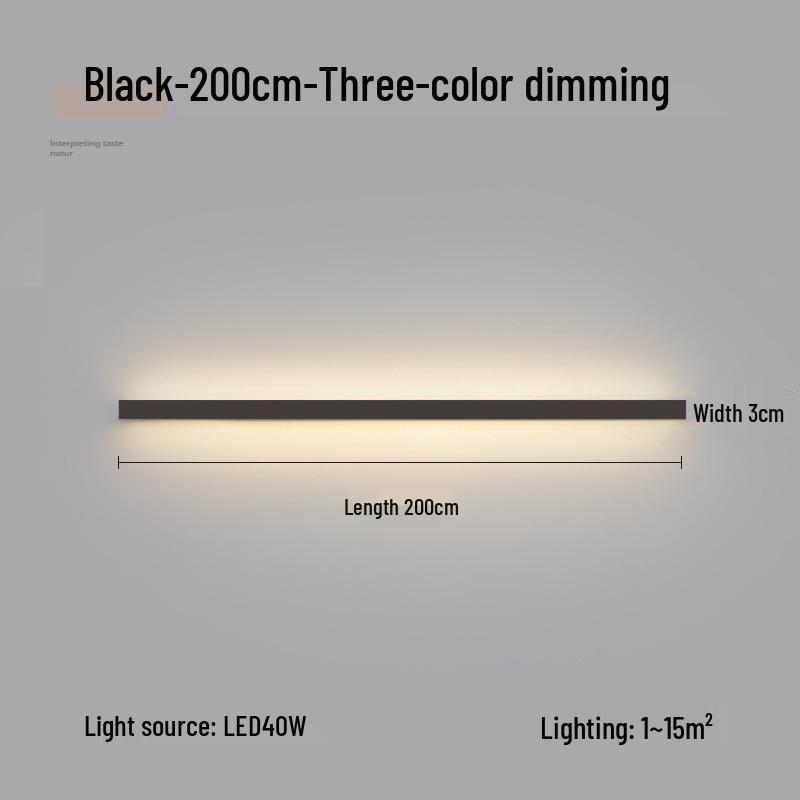 Minimalist Modern Long Strip Wall Lamp for Bedroom, Living Room, or Sofa Side