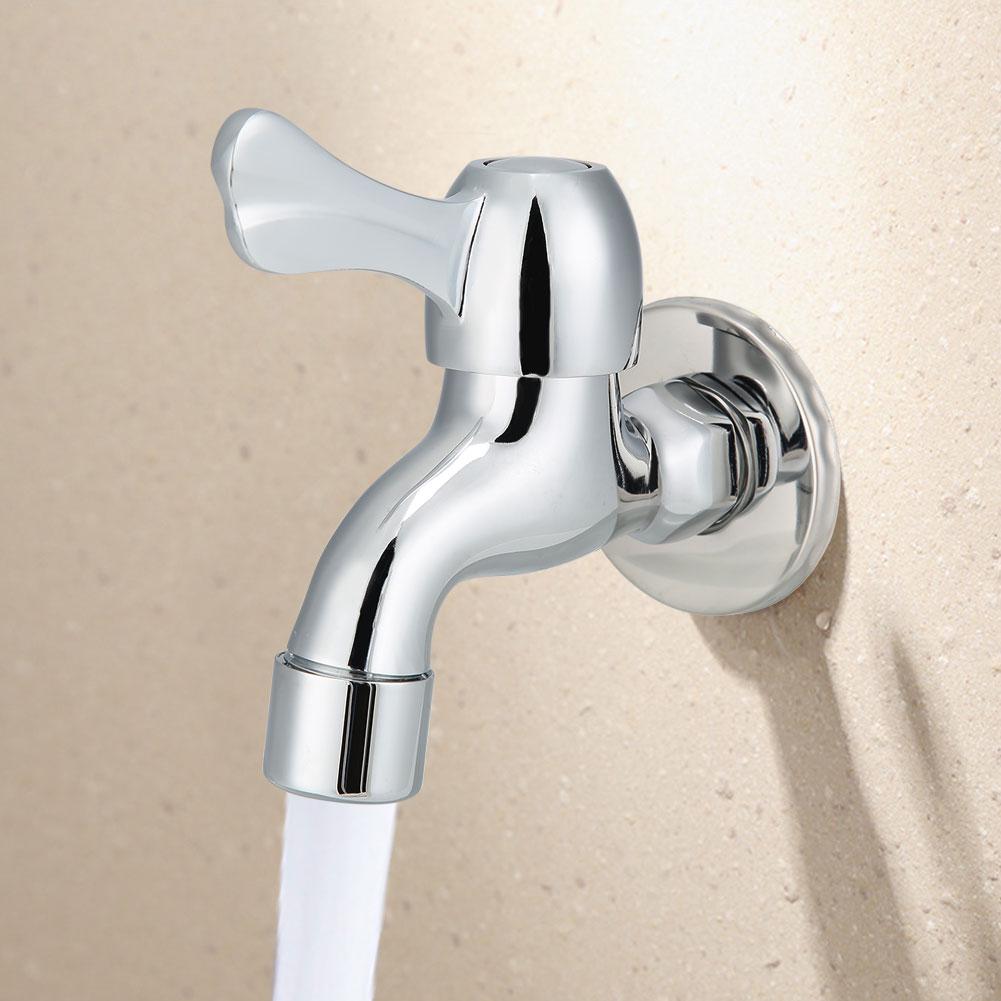 G1/2in Copper Single Cold Quick Open Small Faucet Washing Machine Mop Pool Basin Water Tap