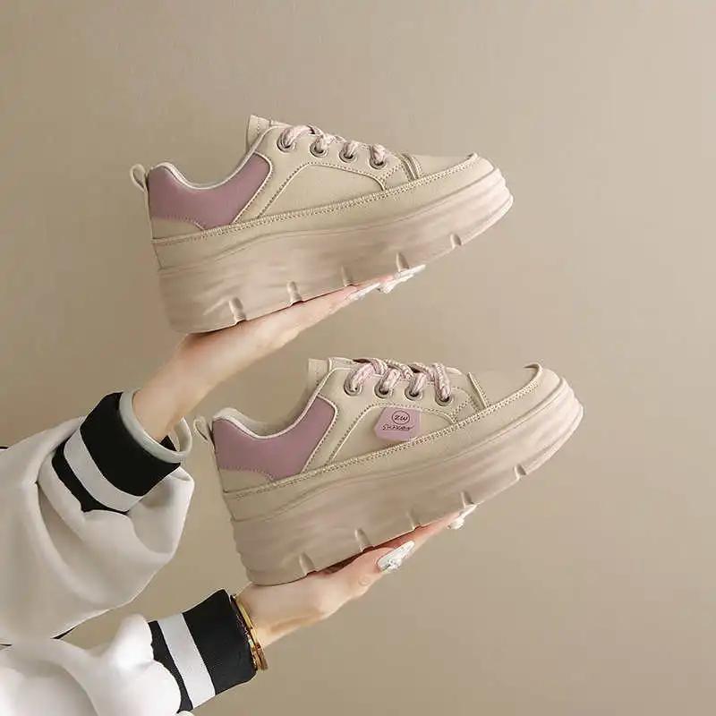 Fashion Synthetic Leather Perforated Woman Boots Black Nursing Imported Sports Shoes Blue Sneakers Genuine Brand Sapatenis Tenise