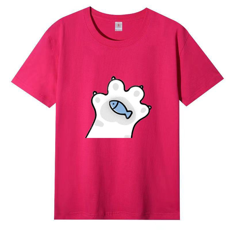 

Женская летняя популярная футболка с короткими рукавами из хлопка, дышащая, свободная футболка с принтом, повседневная 3XL