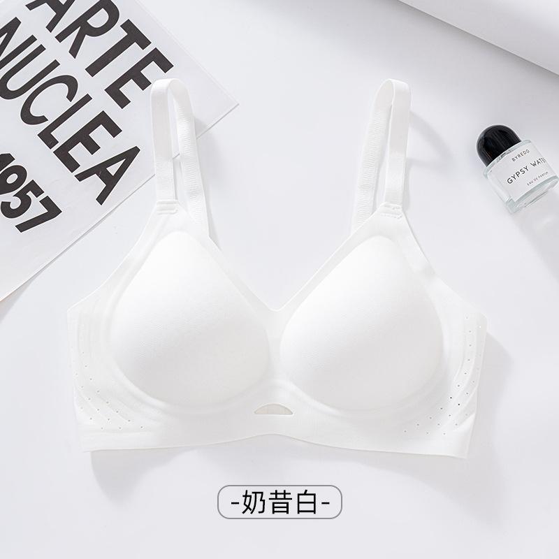 

Cool feeling female seamless invisible support summer thin breathable bra cover without steel ring Xl(recommended 60-67.5kg )