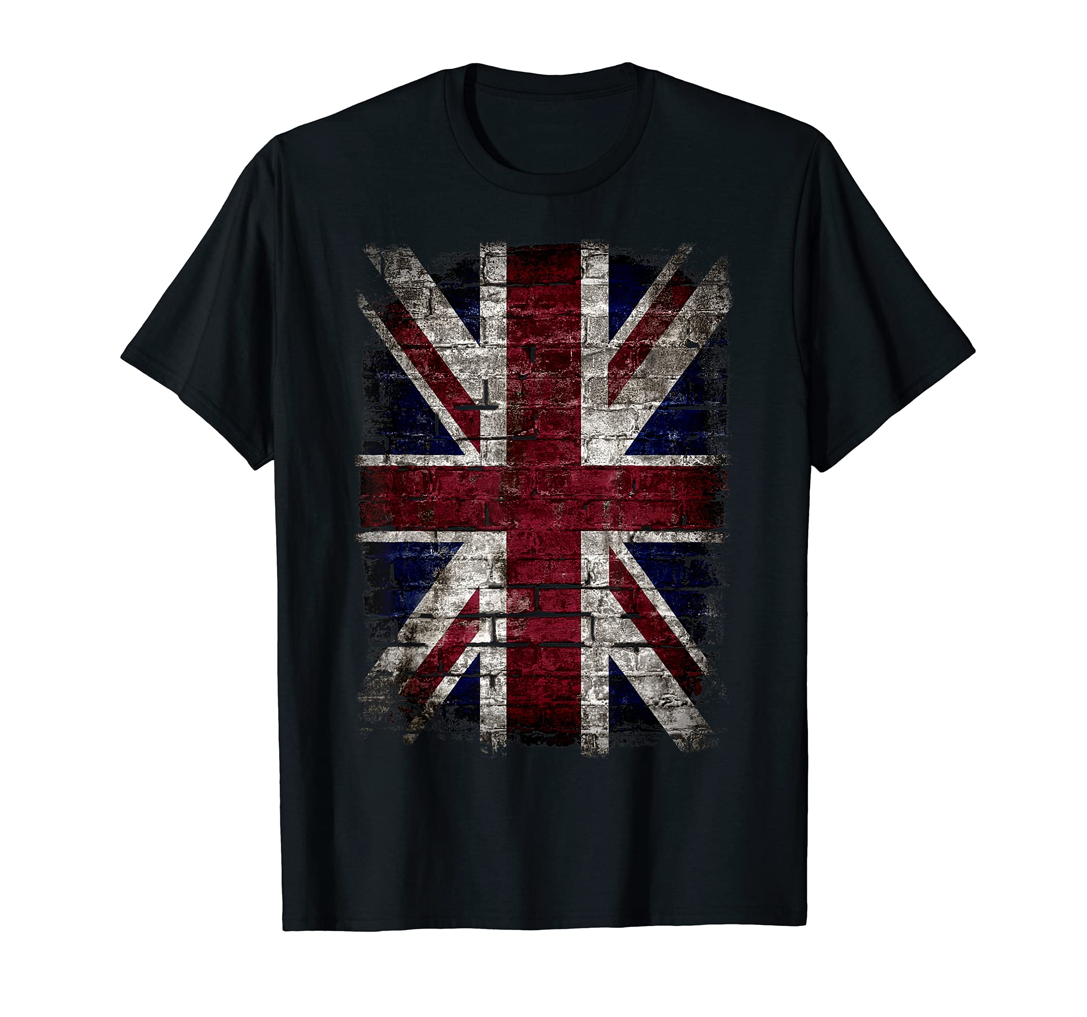 

Grunge Union Jack Graffiti Punk Style T-Shirt