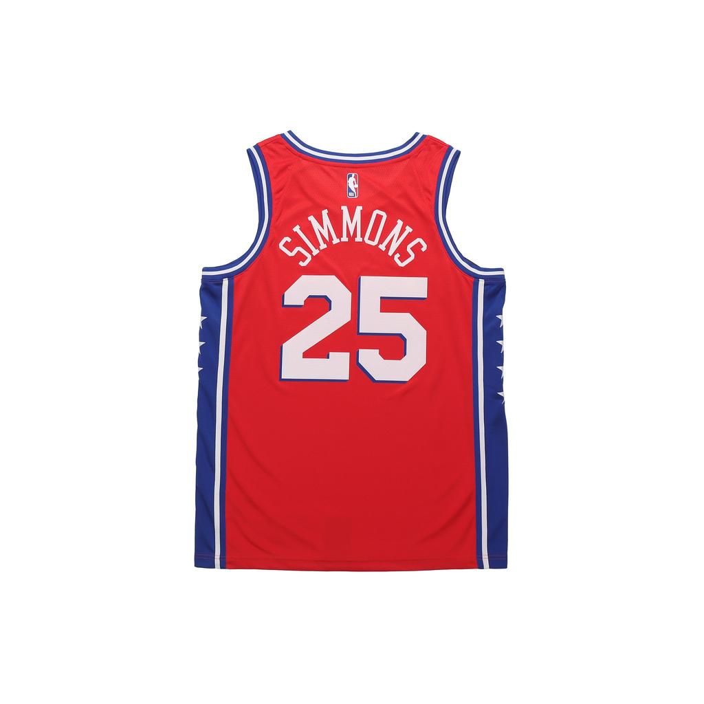 Nike NBA 76ers Basketball Jersey Men Tops Red 877219-658