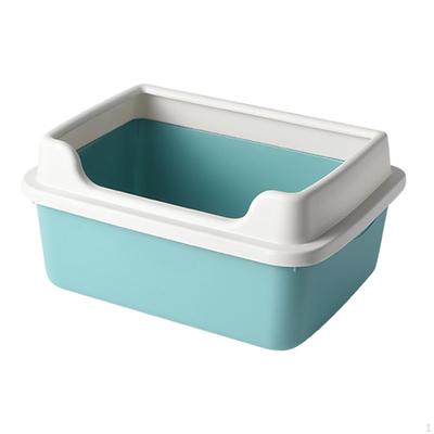 Cat Litter Box for Domestic Cats, Pet Box, Easy To Clean Accessories, High Sides, Durable,