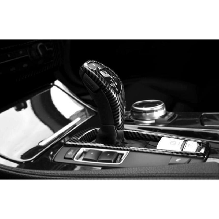 Carbon Fiber Gear Shift Knob Shifter Lever Trim 1PCS For BMW X3 F25 X4 2011-2017