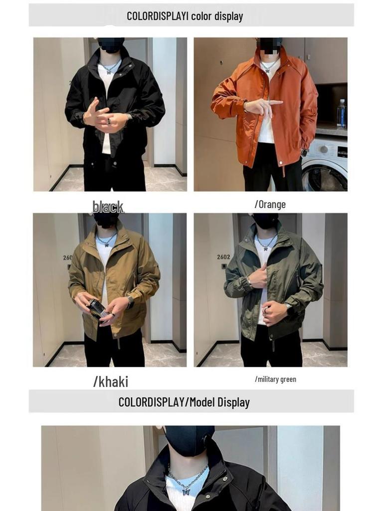 Men's Autumn Stand Collar Casual Workwear Jacket - 2023 Short Style Trendy Brand