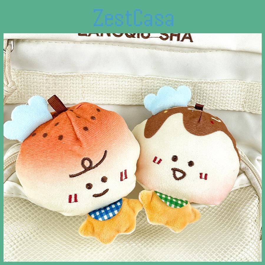Flip Bread Doll Plush Toy Soft Fill Keychain Backpack Decorative Gift Pendant