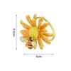 4Pcs Napkin Rings Adorable Anti-rust Alloy Spring Flower Bee Painted Napkin Buckle for Party