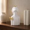Meisjes Buste Beeldje Hars Vrouwen Beeldje Display Stuk Vlinder voor Woonkamer,