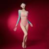 Women Sexy Bodysuit Oil Shiny See-Through Underwear Swimsuit With Hanging Neck Tights Ultra Elastic Open Crotch Jumpsuit