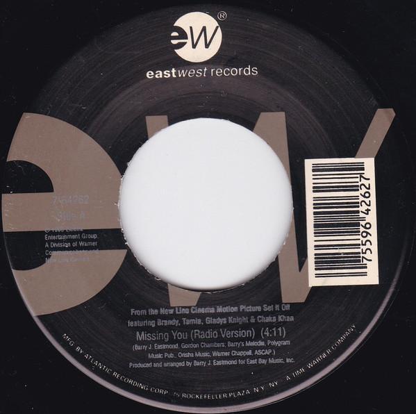 

7inch Record BRANDY, TAMIA, GLADYS KNIGHT, CHAKA - Missing You 764262 EASTWEST 1996 US Soul/Funk Used
