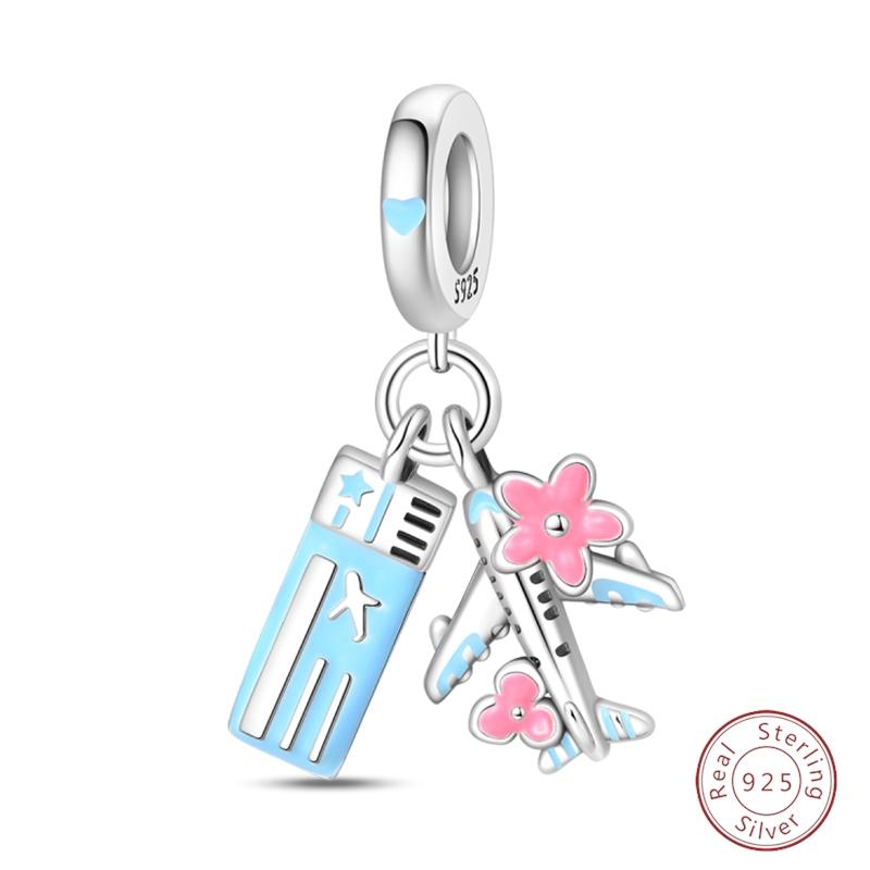 Sweety Copper Cake Poodle Crown Flowers Lover Luminous Charms Beads Fit 3Mm Bracelets Diy Fine Jewelry Making