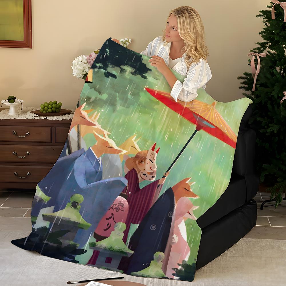 Anime N-Natsumes B-Book o-of F-Friends Throw Flannel Blanket, Soft Warm, Durable & Washable cute Cool
