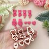 Set of 6 Multipurpose Small Cats Polymers Clay Cutter Valentines Day Jewelry Making Set for Earrings and Necklaces