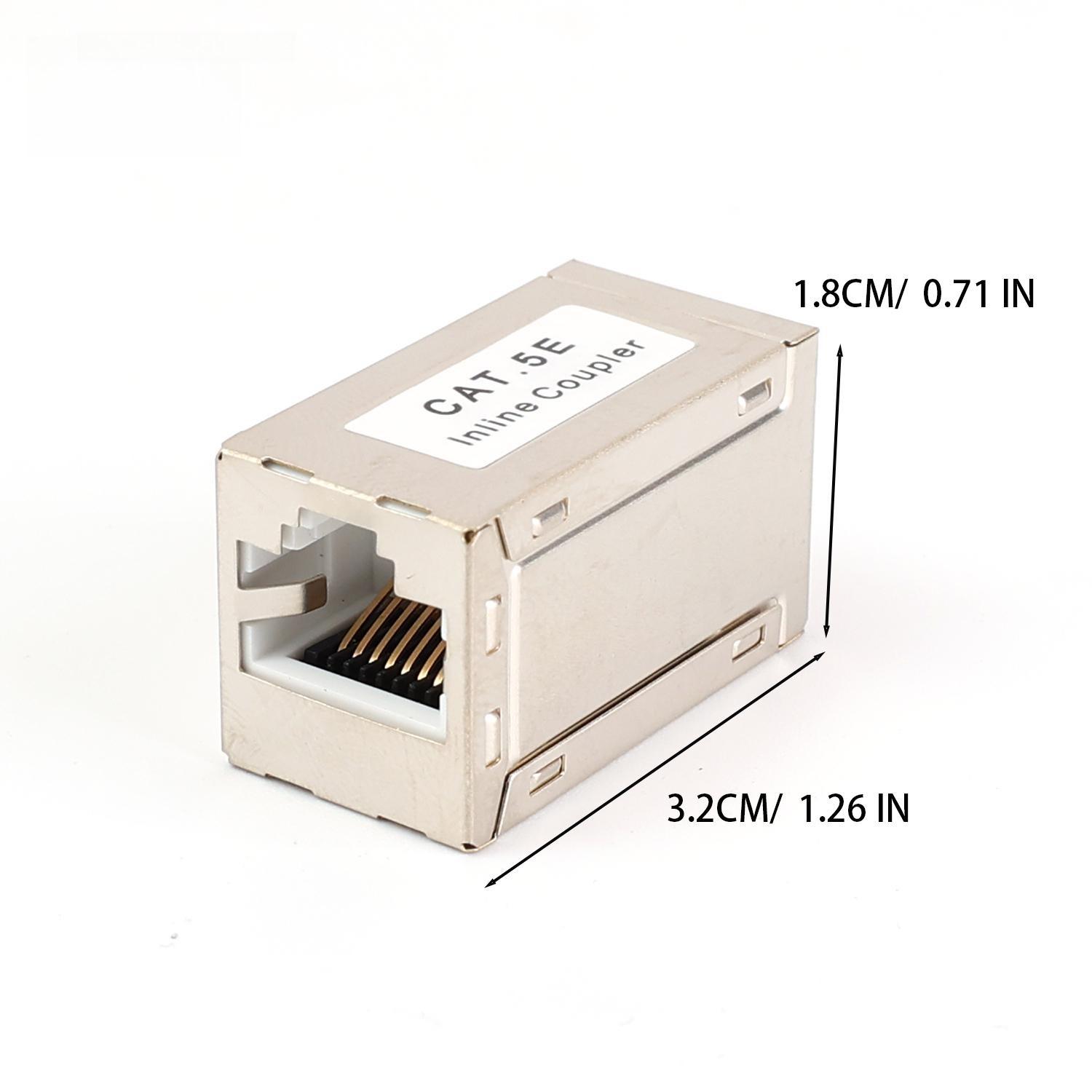 

1-10PCS CAT6A CAT6 CAT5E RJ45 Inline Coupler Cat 6 RJ45 Ethernet Connector Female to Female Lan Cable Extender for Home Office 1Pcs