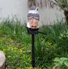 Solar-Powered LED Owl Garden Lamp - Resin Animal Yard Decor