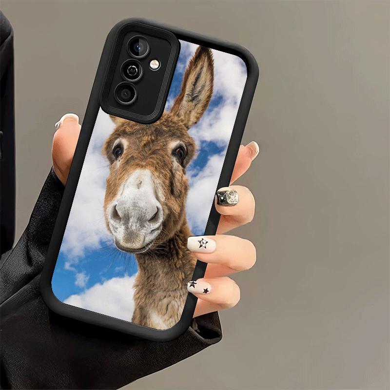 Phone Case for Samsung Galaxy S26 S25 Ultra S24 FE Funny Donkey Animal Shell S23 Plus S22 + S21 S20 5G Soft Silicone Funda