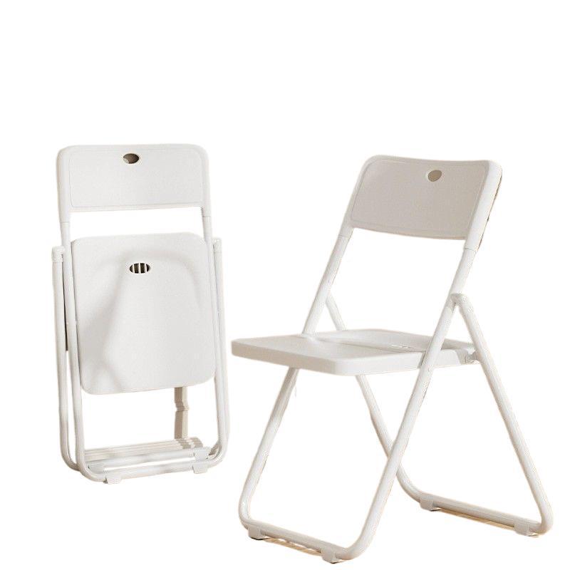 Multi-Purpose Folding Chair: Computer, Training, Conference, Dining, Office, Plastic, with Backrest & Photo Stool