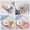 For QCY T20 / Ailypods / T17 / T18 / T1C T12s Case Cute Bear / Cartoon Animal Cover Silicone Clear Earphone Cover with Keychain