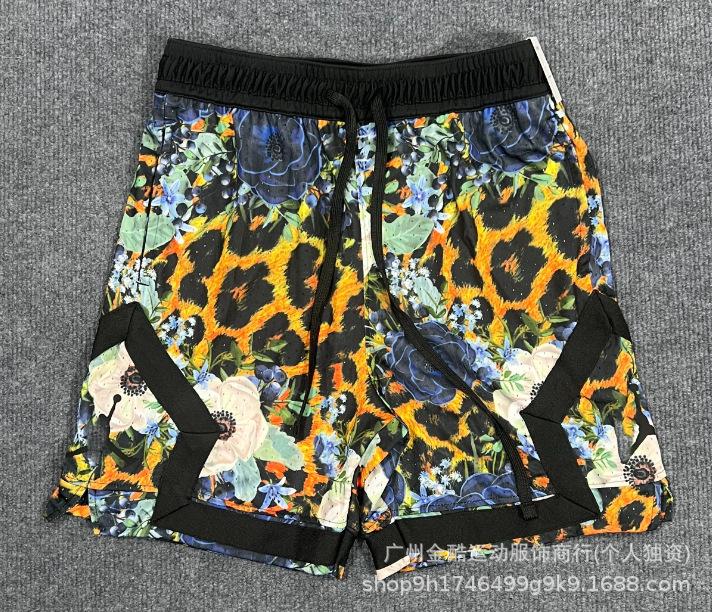 New 2026 summer loose and quick-drying men's AJ basketball shorts printed trendy sports casual pants source wholesale