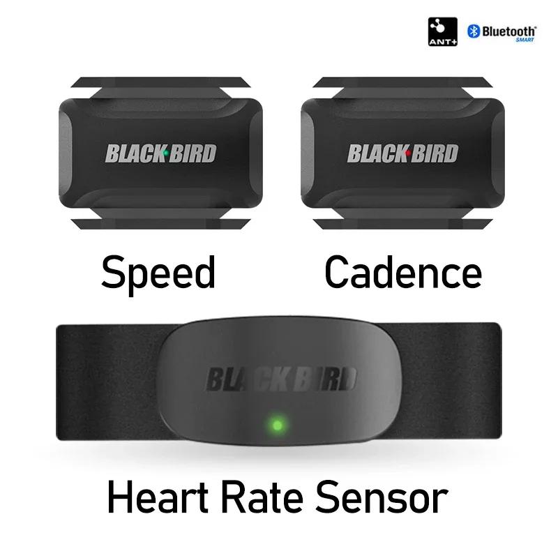 Black Bird Heart Rate Cadence Sensor Speed Speedometer ANT+ Bluetooth 5.0 Compatible with Garmin IGP Bryton Bike Computer