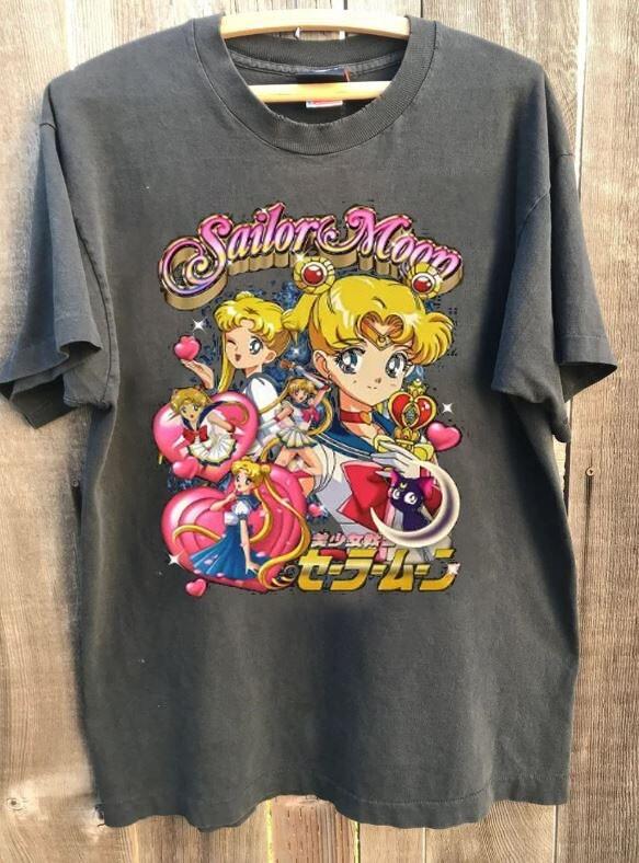 

Sailor Moon Movie Retro Style Charcoal Cotton Shirt Men Women S5XL WA0250 Unisex T-Shirt XXL